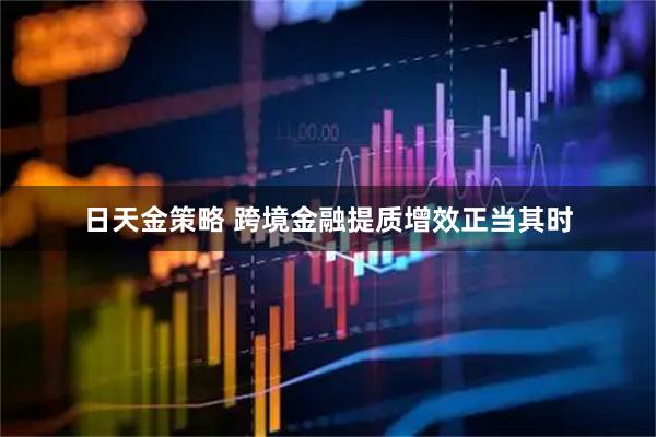 日天金策略 跨境金融提质增效正当其时