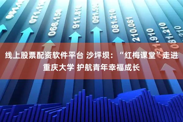 线上股票配资软件平台 沙坪坝：“红梅课堂”走进重庆大学 护航青年幸福成长